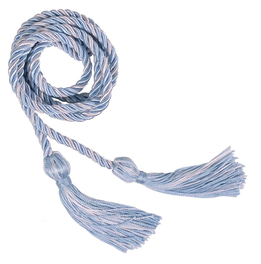 Light Blue and White Two Color Graduation Honor Cord