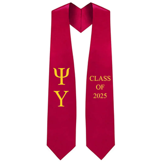 Psi Upsilon Lettered Stole w/ Year