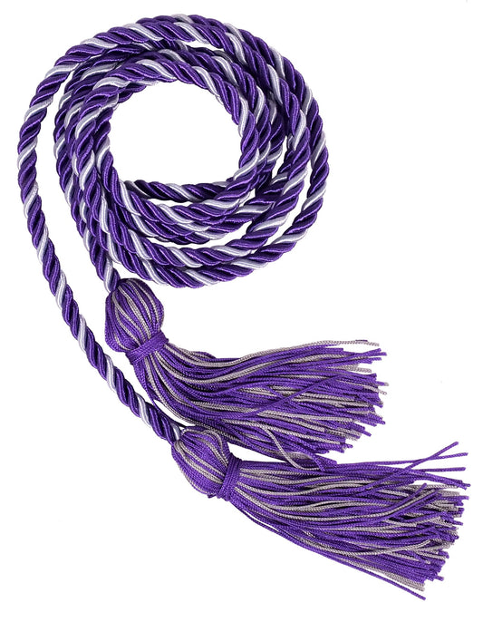 Purple and Silver Two Color Graduation Honor Cord