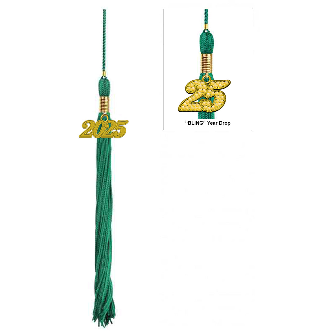 Matte Emerald Green Middle School Cap, Gown & Tassel