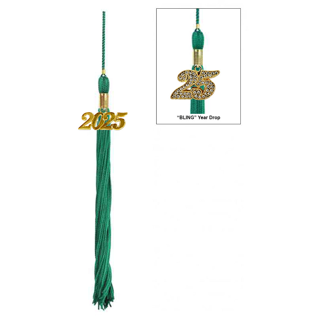 Matte Emerald Green Middle School Cap & Tassel