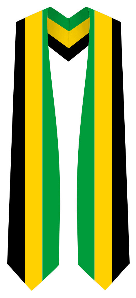 Jamaican Graduation Stole -  Jamaican Flag Sash