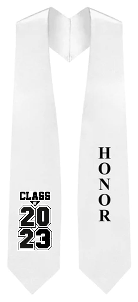 White Honors Stole for Graduation