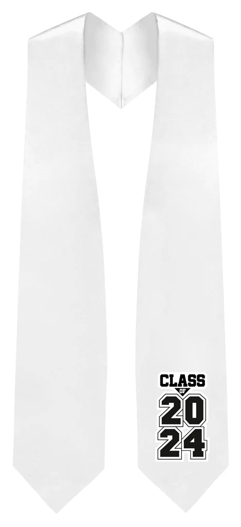 White "Class of 2024/2025" Graduation Stole