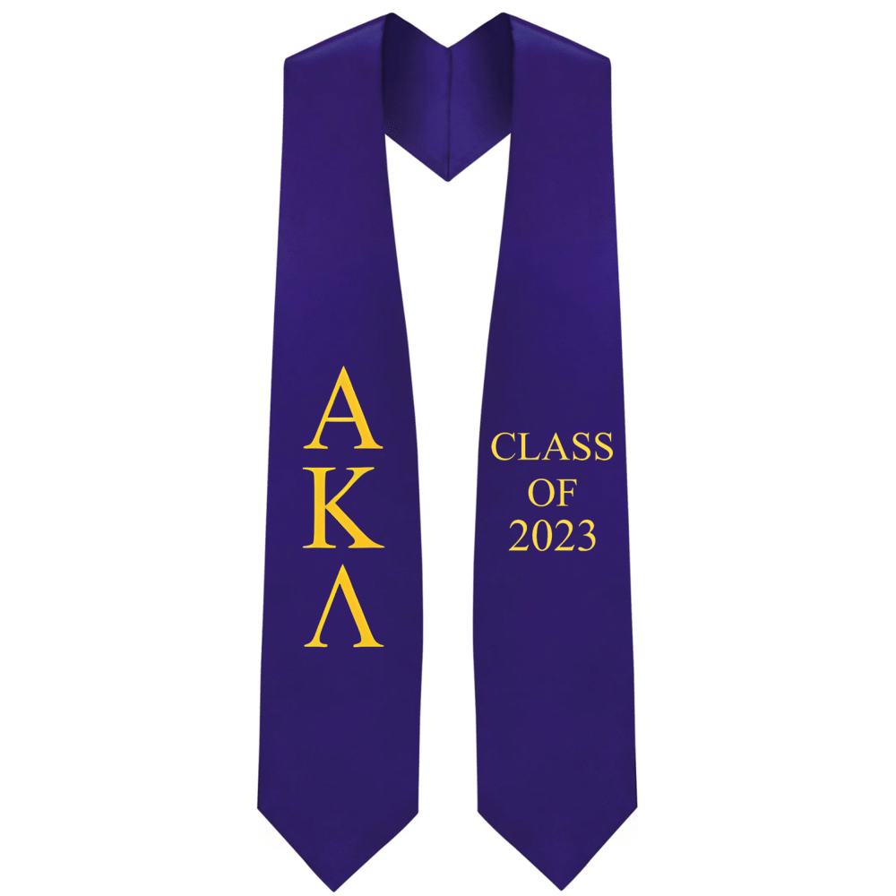 Alpha Kappa Lambda Greek Lettered Stole w/ Year