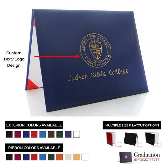 Custom Diploma Covers with Text or Logos - Textured - Clerkmans