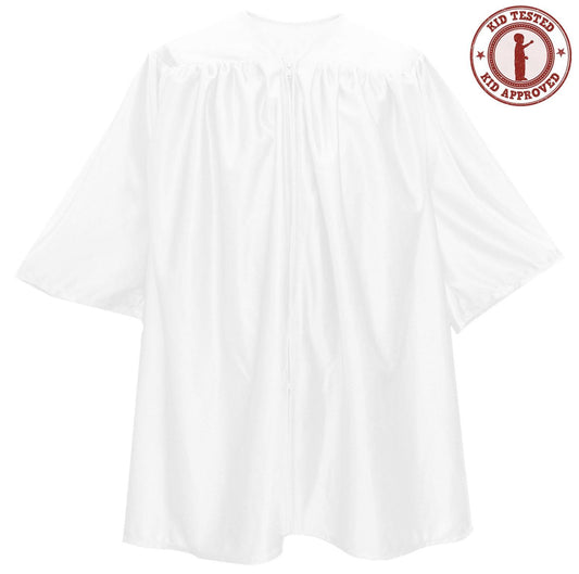 Child White Graduation Gown - Preschool & Kindergarten Gowns - Clerkmans