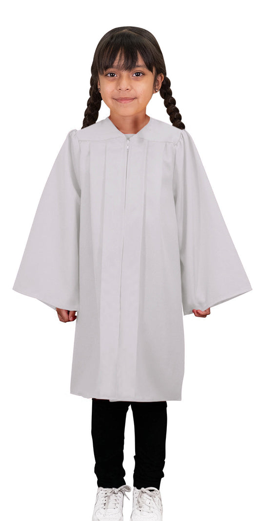 Child's Matte White Choir Robe - Church Choir Robes - ChoirBuy