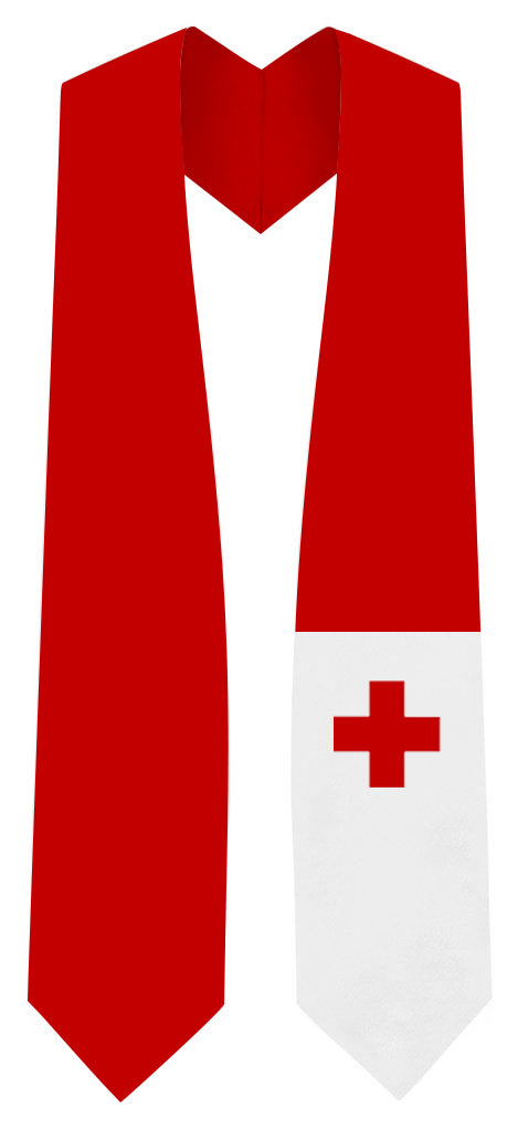 Tonga Graduation Stole -  Tongan Flag Sash
