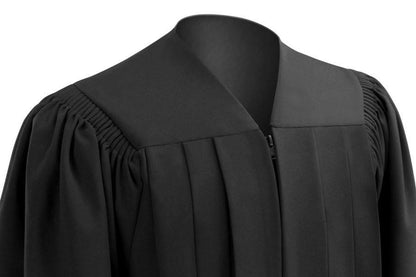 Deluxe Black Bachelors Graduation Gown - Collegiate Regalia - Graduation Cap and Gown