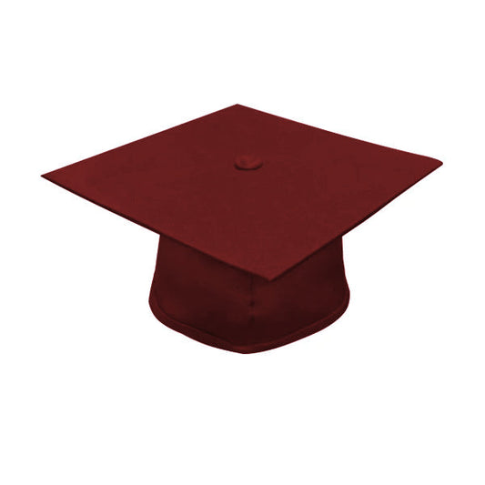 Matte Burgundy Bachelors Degree Cap & Tassel - Graduation Caps